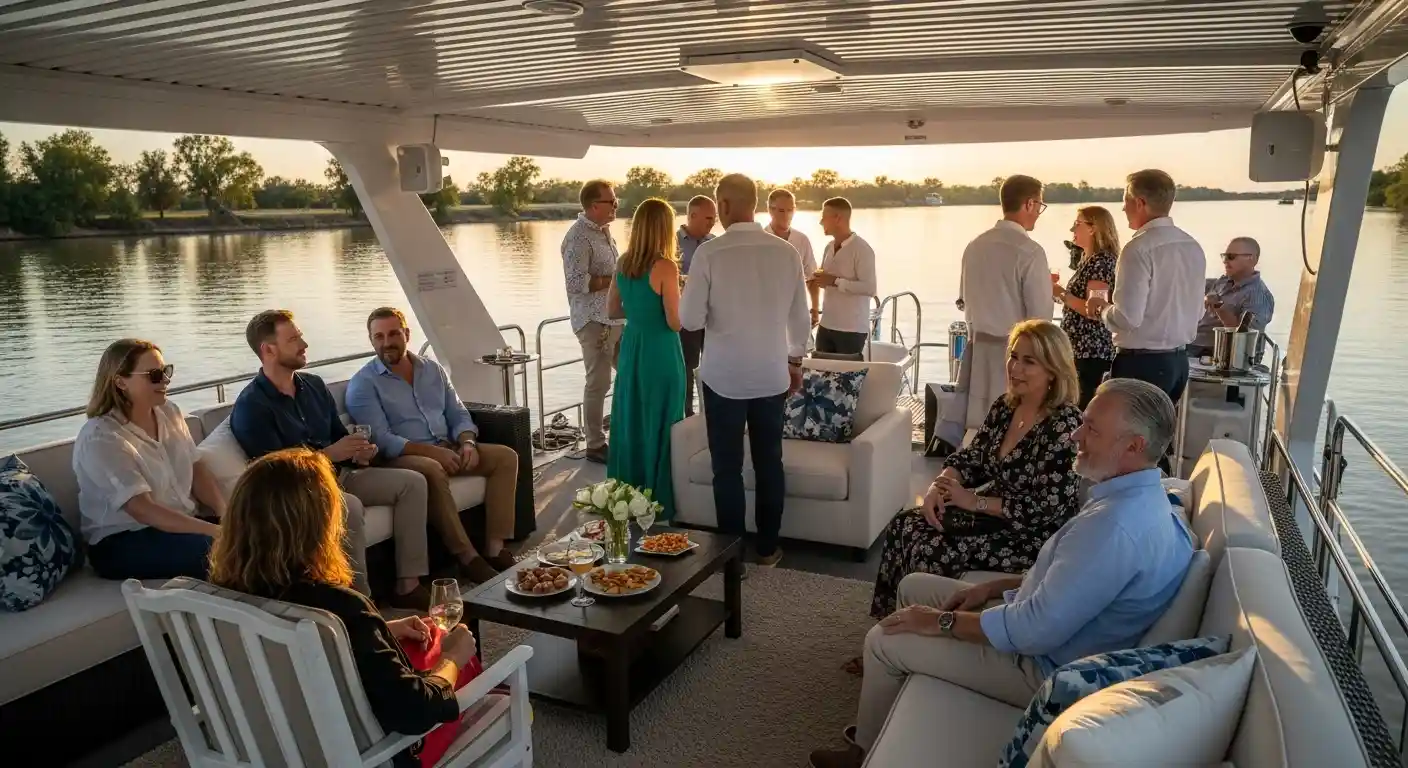 party in luxury houseboat murray river